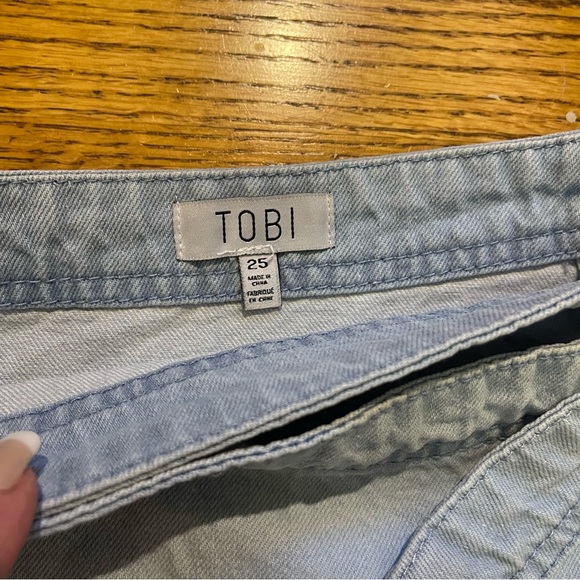 Tobi Denim Light Blue Wash Wrap Skirt - Picture 6 of 10